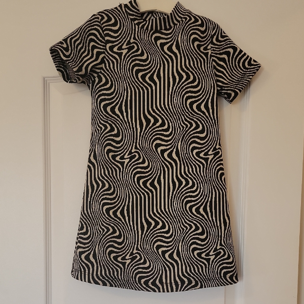 Zara Black and White Swirl Kids Dress